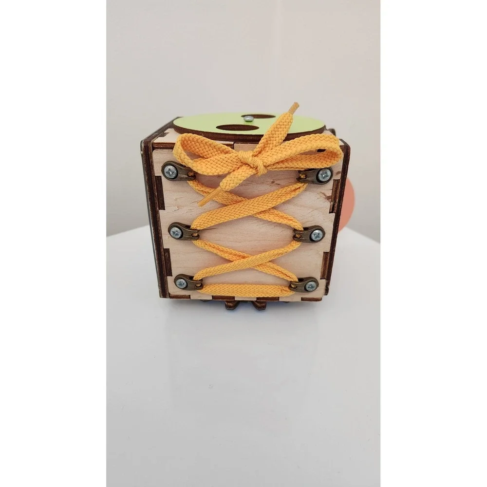 BrainUp Wooden‎ Busy Cube Sensory Montessori Activity Toddler Toy 6 activities